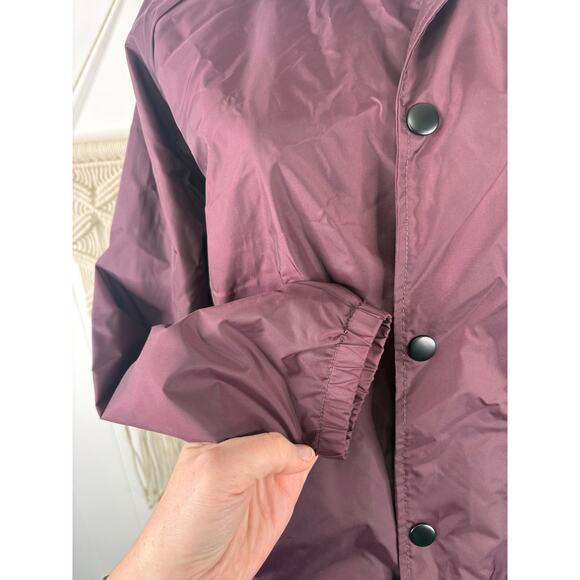 Vans Torrey Lined Coach Jacket Boys Large Burgundy Snap Front - Picture 6 of 11